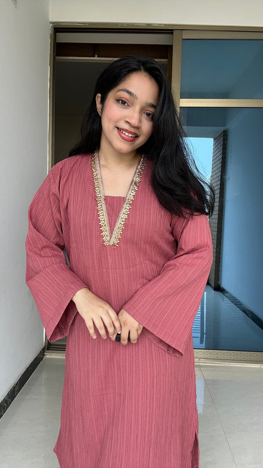 Namira Long Kameez Cords Set.