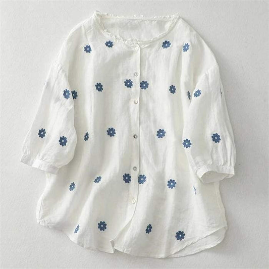 Premium Cotton Embroidered Casual Top for Women